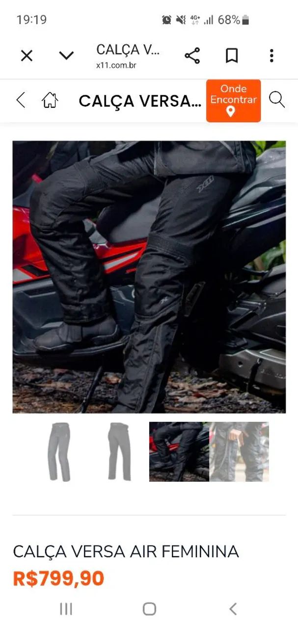 Calça MOTOCICLISTA X11 VERSA AIR - Foto 5