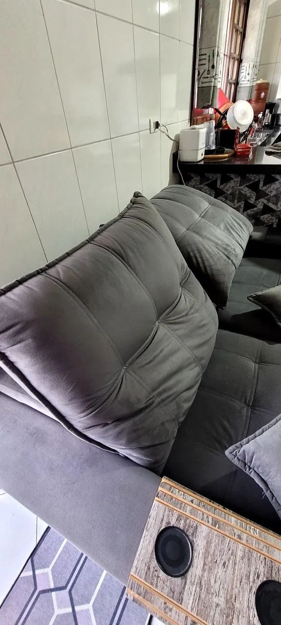 Sofa reclinável grande