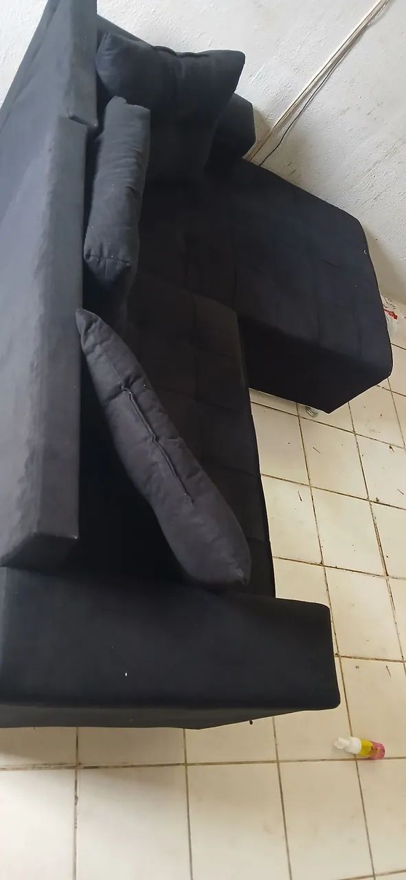 Sofá de Canto com Puff - Praticamente Novo (4 meses de uso) - Foto 2