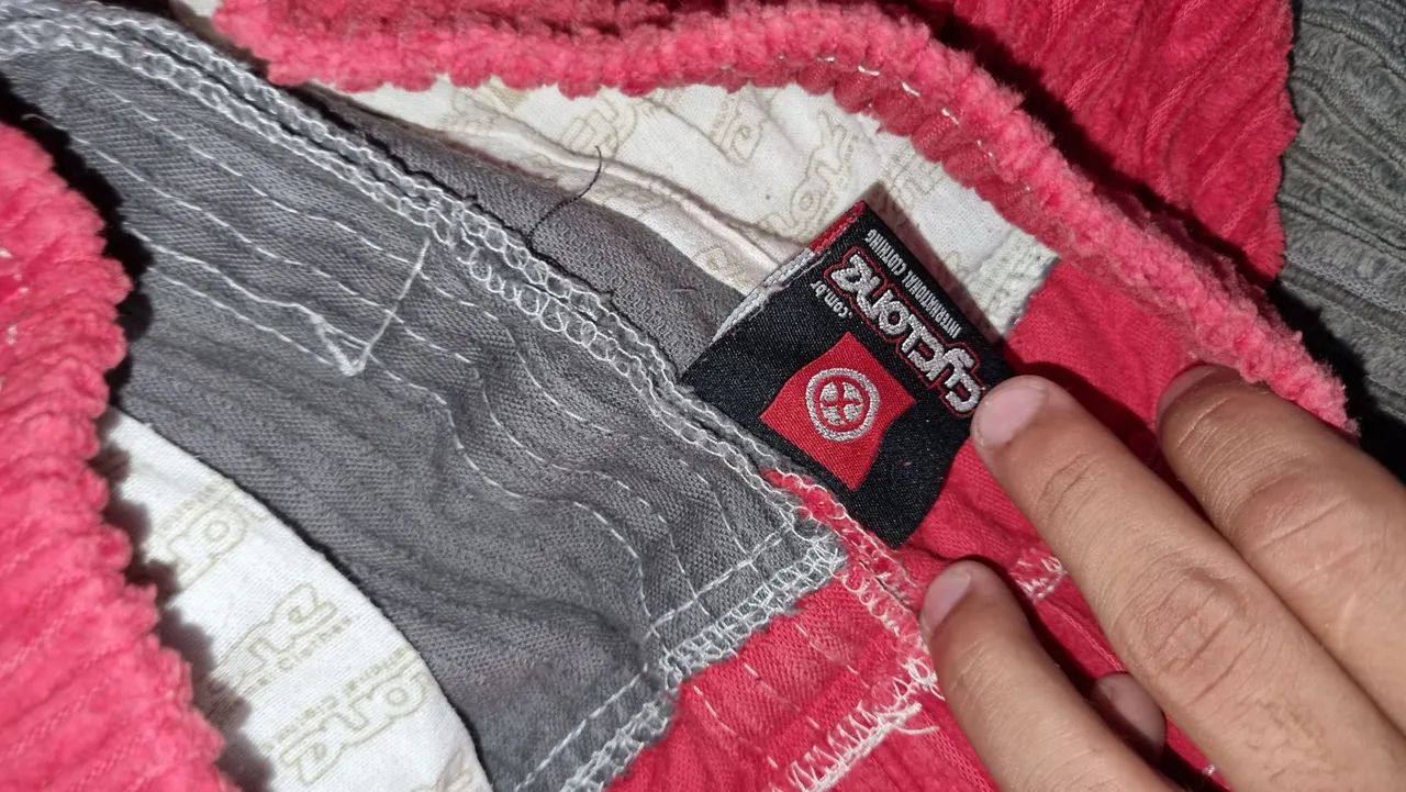 Calça CYCLONE VERMELHA CINZA E BRANCO  - Foto 4