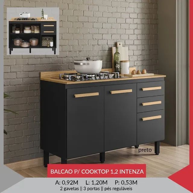 BALCÃO PARA COOKTOP 