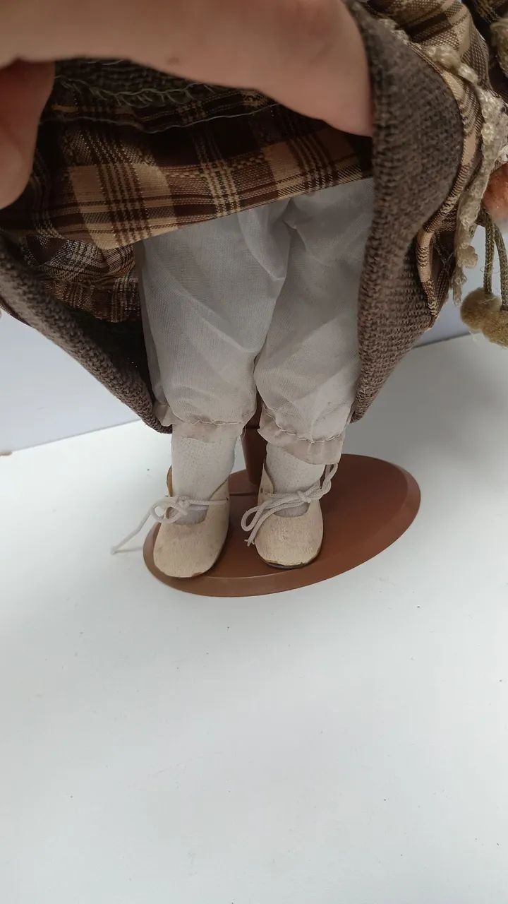 Antiga boneca de porcelana 31 cm - Foto 5