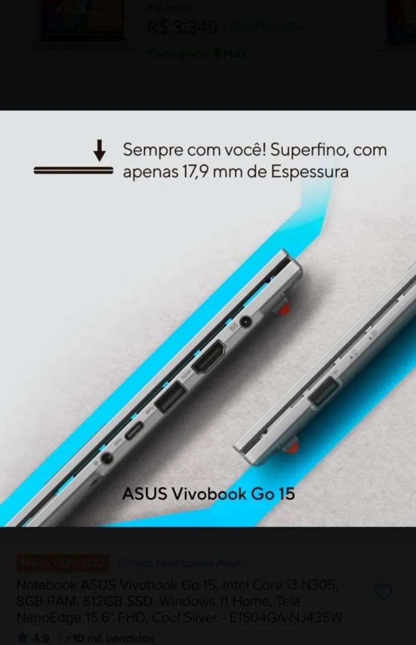 NOTEBOOK ASUS - Foto 2