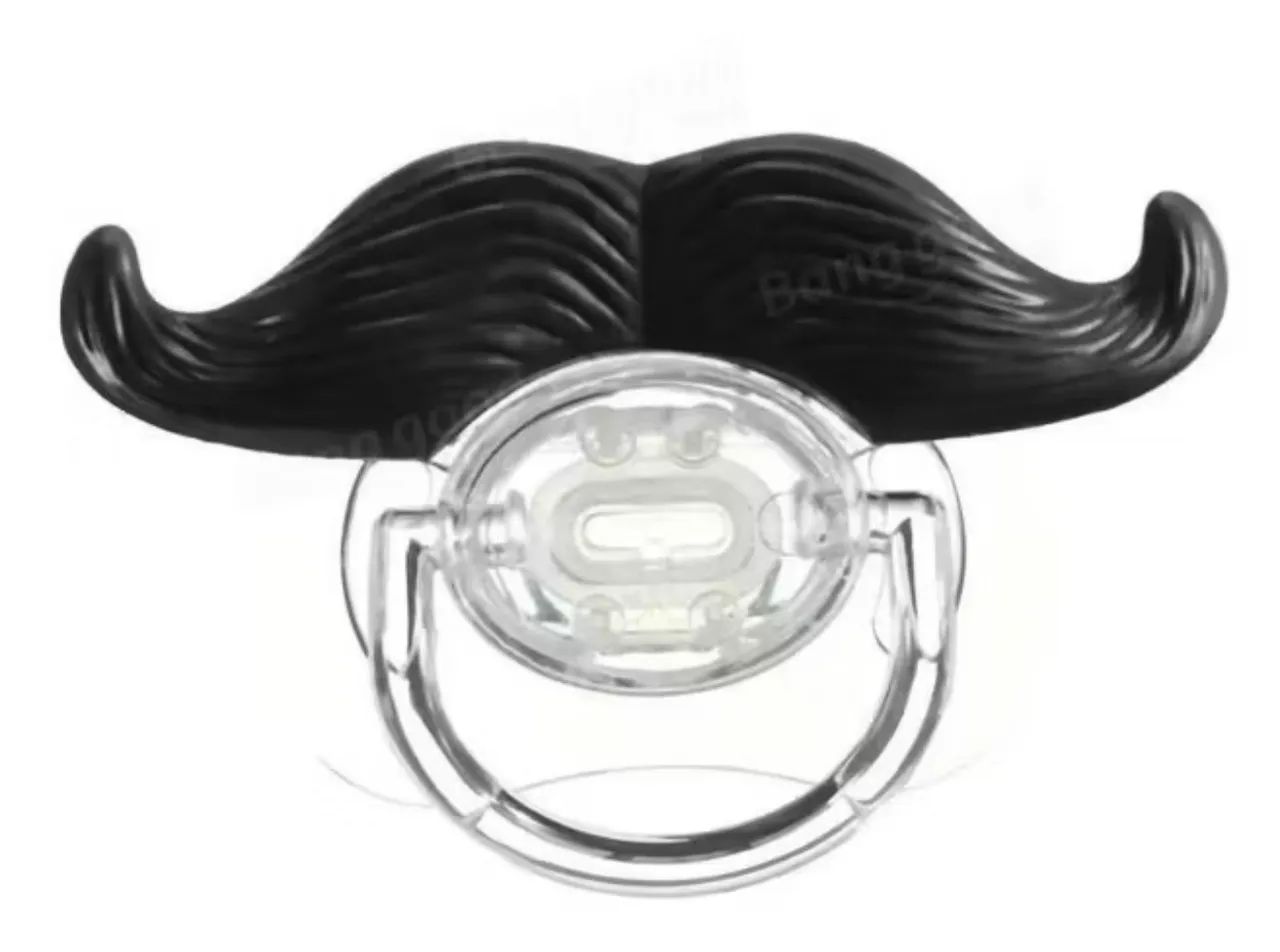 Chupeta de Silicone Bico Ortodôntico Bigode Bebê 