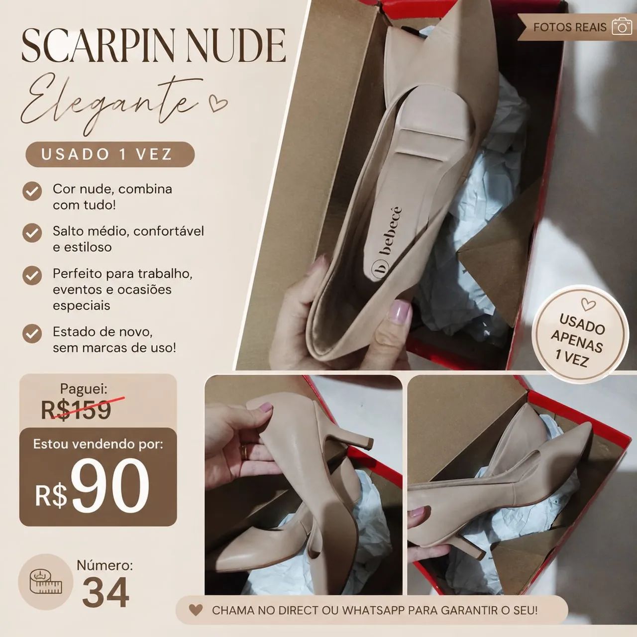 SALTO NOVO SCARPIN 34