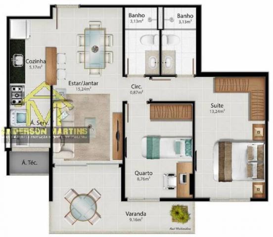 Apartamento à venda com 2 dormitórios em Jardim camburi, Vitória cod:8628 - Foto 19