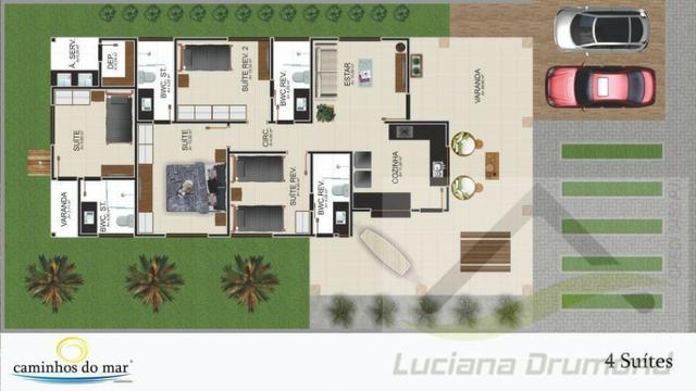 Casa 3 Suítes Top Condomínio Clube Piscina Lazer a 100m do Mar - Foto 19