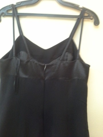 Vestido Longo Preto com alças, fenda lateral, tamanho P - em estado de novo - Foto 6