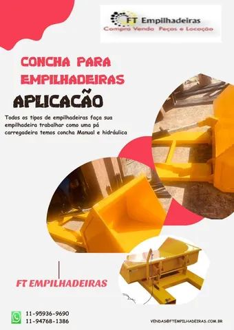 Concha de Empilhadeira engate minicarregadeira Paleteiro ZAP *