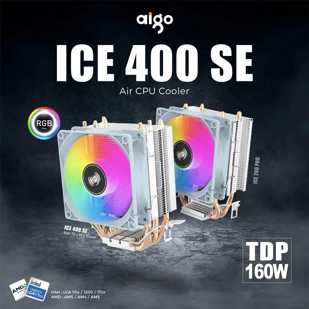 Water Cooler para Processador Aigo ICE400SE Amd Intel RGB Lacrado