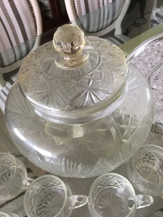 Antiga Poncheira de Cristal - Foto 3