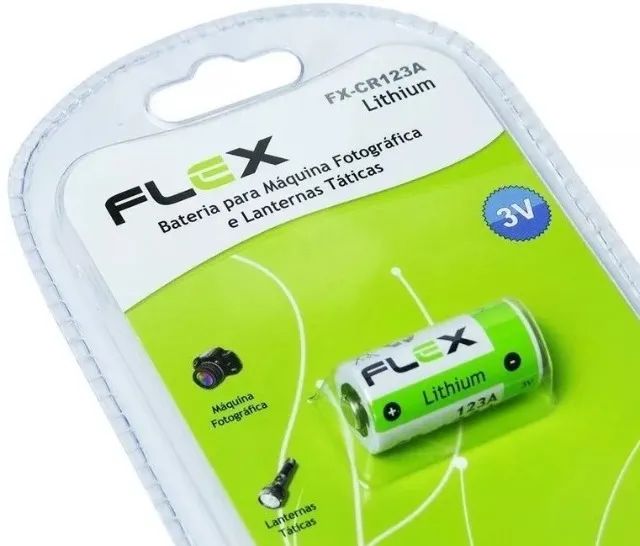 Bateria Pilha De Lithium Cr 123a 3v - Foto 5