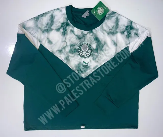 MOLETON CROPPED PALMEIRAS ICONIC FEMININO - PUMA