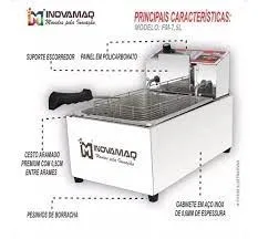 Fritadeira Prof. 7,5l - 220v - 3500w - Inovamaq Cor Inox