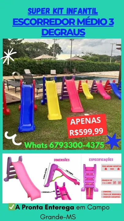 Escorregador Infantil Novo (A Pronta Entrega)