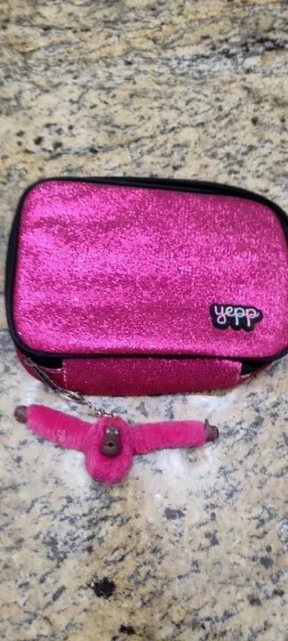 Estojo escolar YEPP glitter rosa