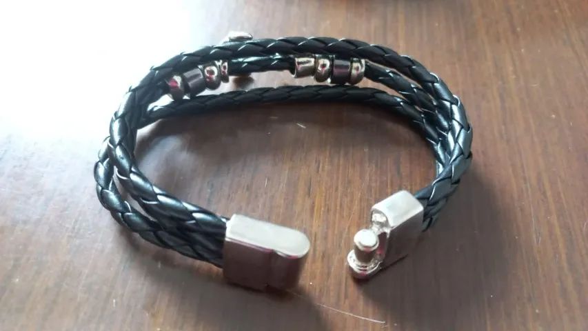 Púlseira/bracete de couro modelo ÂNCORA marca Magnun - Foto 4