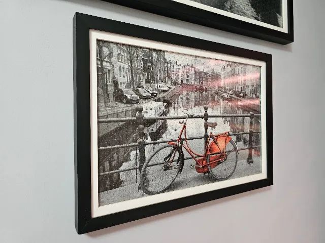 Quadro Puzzle Grow Bicicleta Amsterdam 1000 Peças Moldura Premium e Vidro Fosco Anti Refle - Foto 2