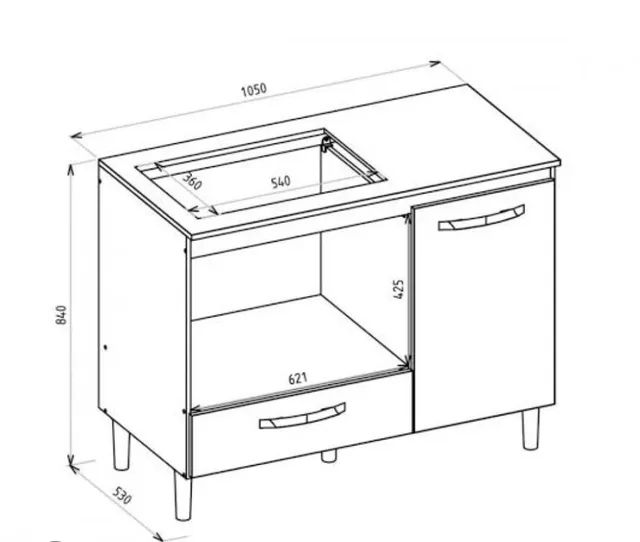 Balcão para cooktop de 4 e 5 bocas novo  - Foto 3