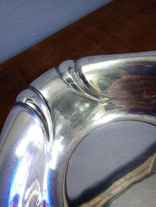 Antiga Fruteira / Centro de Mesa Espessurado a Prata - Foto 2