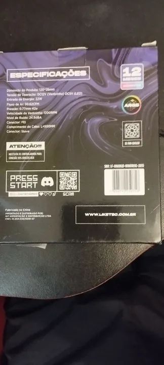 Ventoinha Fan Cooler ARGB Liketec NOVO - Foto 2