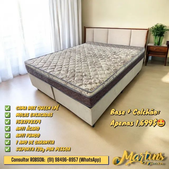 Cama Queen Molas Ensacadas Top de Linha