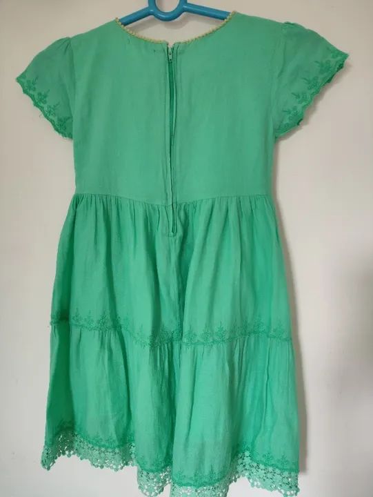 Vestido Infantil PUC - Verde - 10 Anos - Foto 2