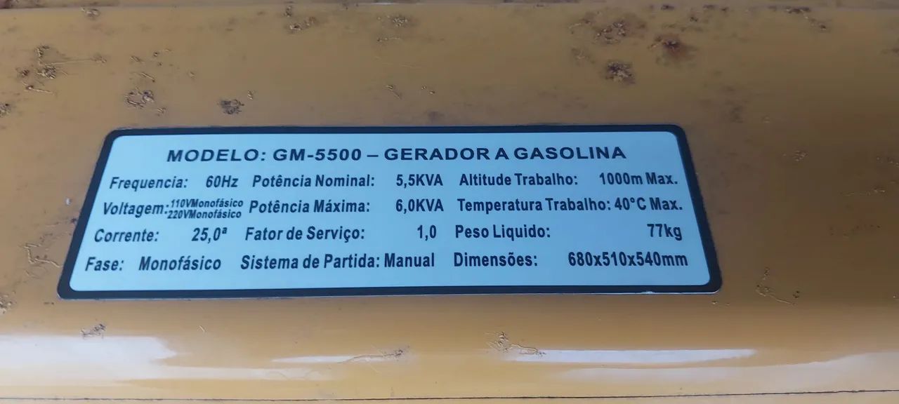 Gerador de energia GM 5500 - Foto 5