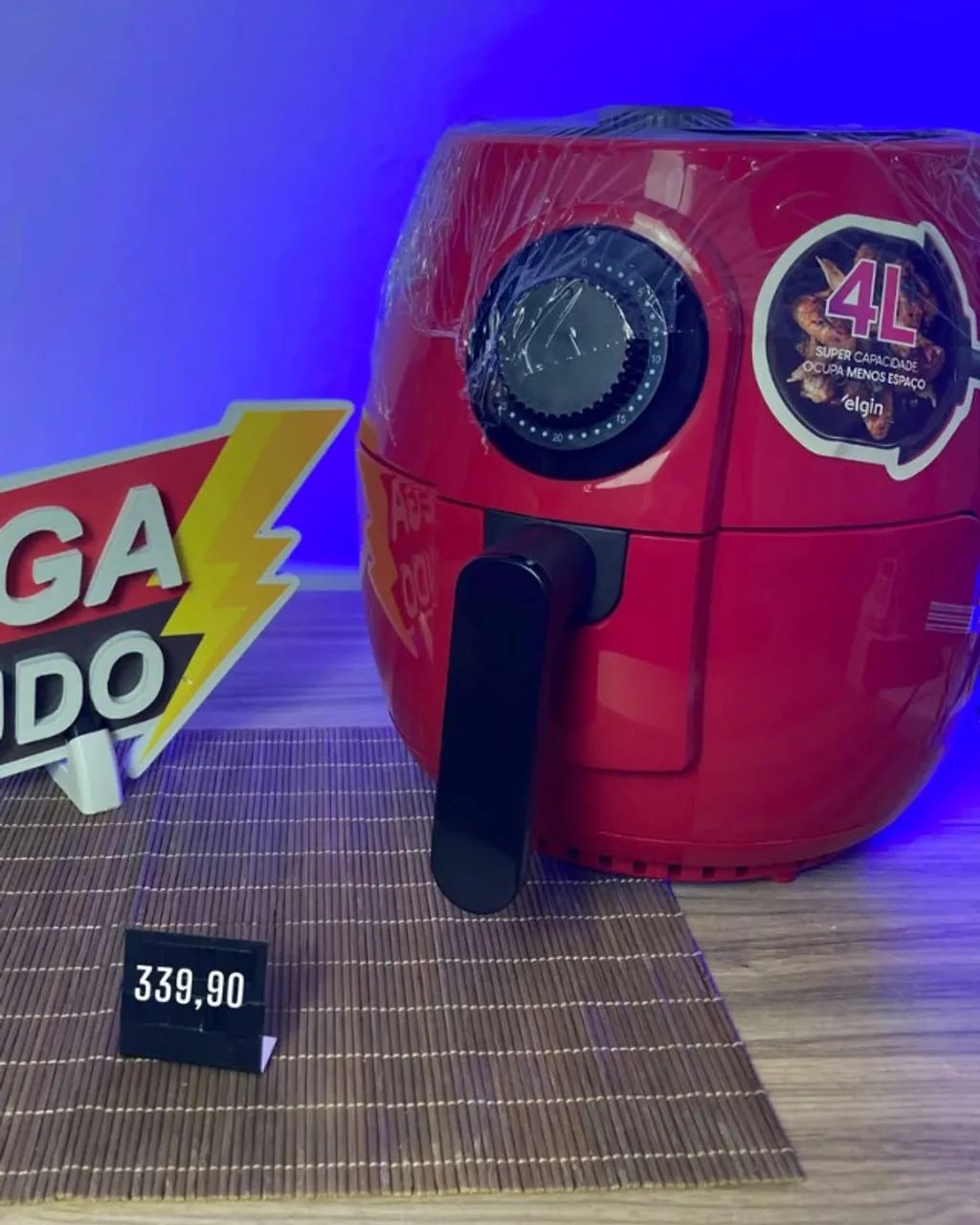 FRITADEIRA AIR FRYER Elgin Quick Fryer  4L VERMELHA 220V- Loja Mega Tudo