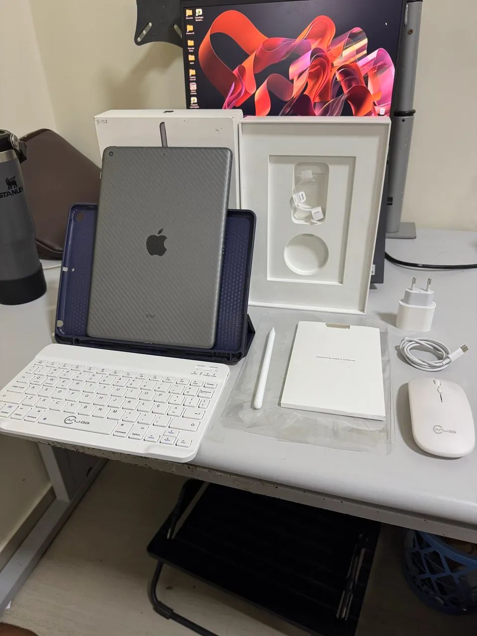 iPad 8 32g - Envio OLX Pay / Com Pencil, Capa, Teclado e Mouse - Parcelo 18x - Foto 4
