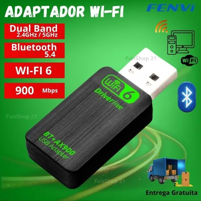 Adaptador wifi Bluetooth Conectividade e