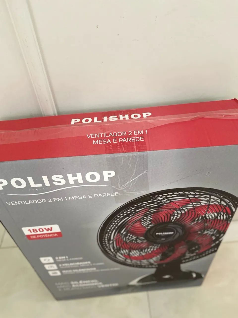 Ventilador 2 em 1 de mesa e parede Polishop 40cm Novo - Foto 6