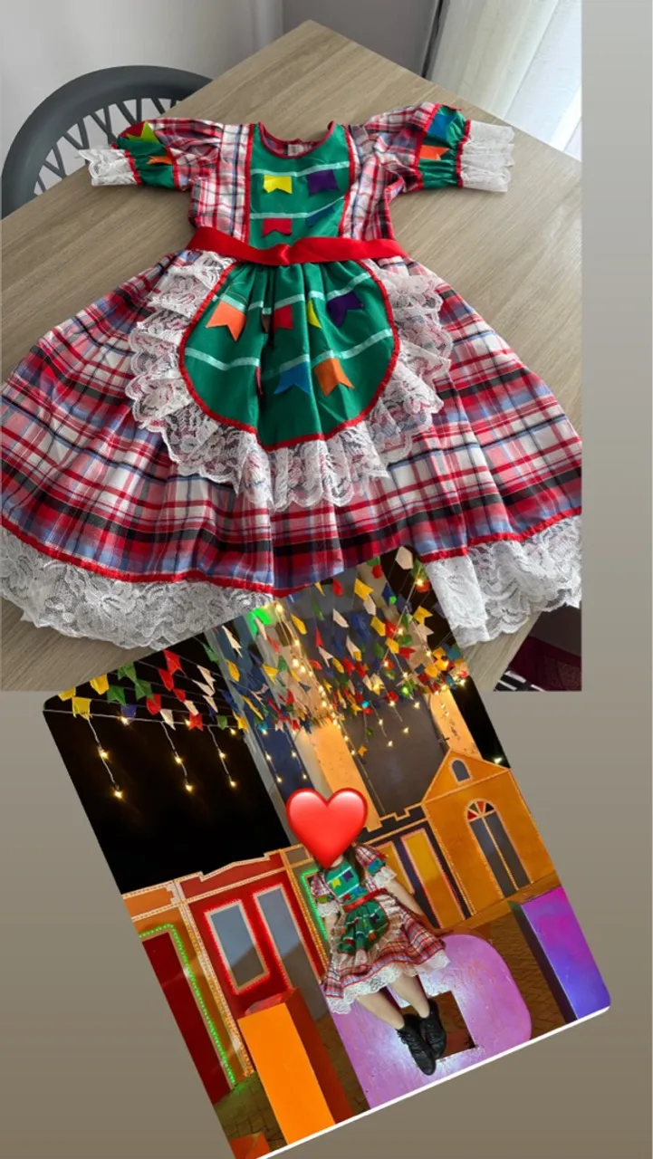Vestido Festa Junina Infantil