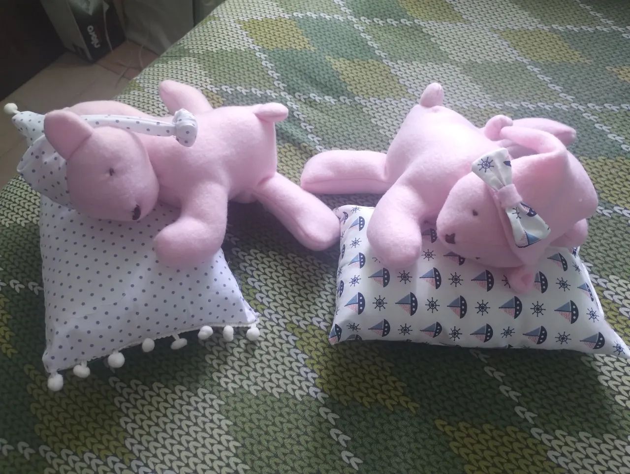 Par de Ursinhos de Pelúcia Rosa - Foto 3