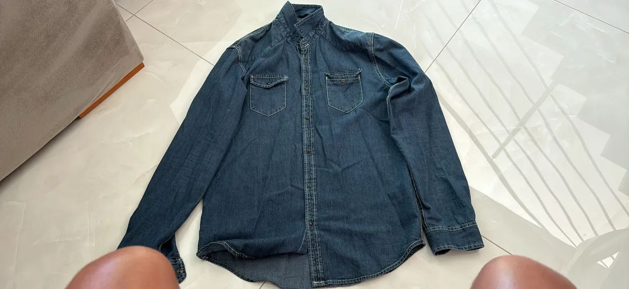 Camisa social jeans