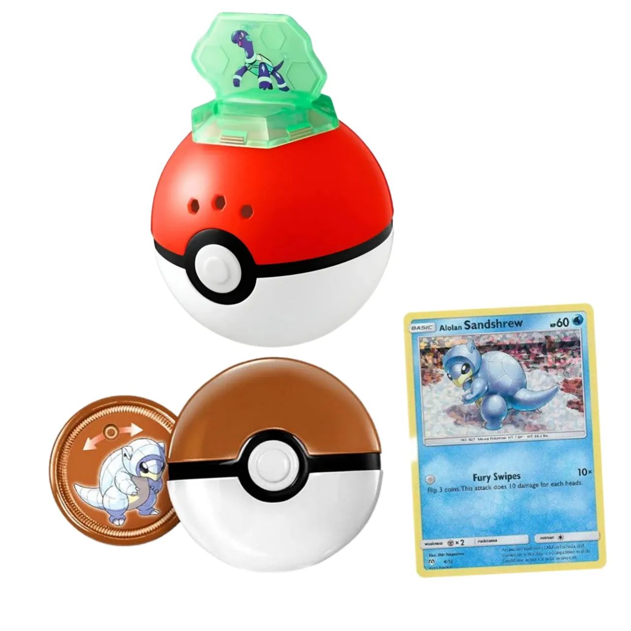 kit boneco card pokébola terapagos sandshrew de alola mc donalds nintendo pokemon geek