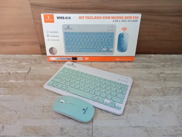 Teclado + Mouse Bluetooth Para Smartphones Notebook Tablet - Foto 3