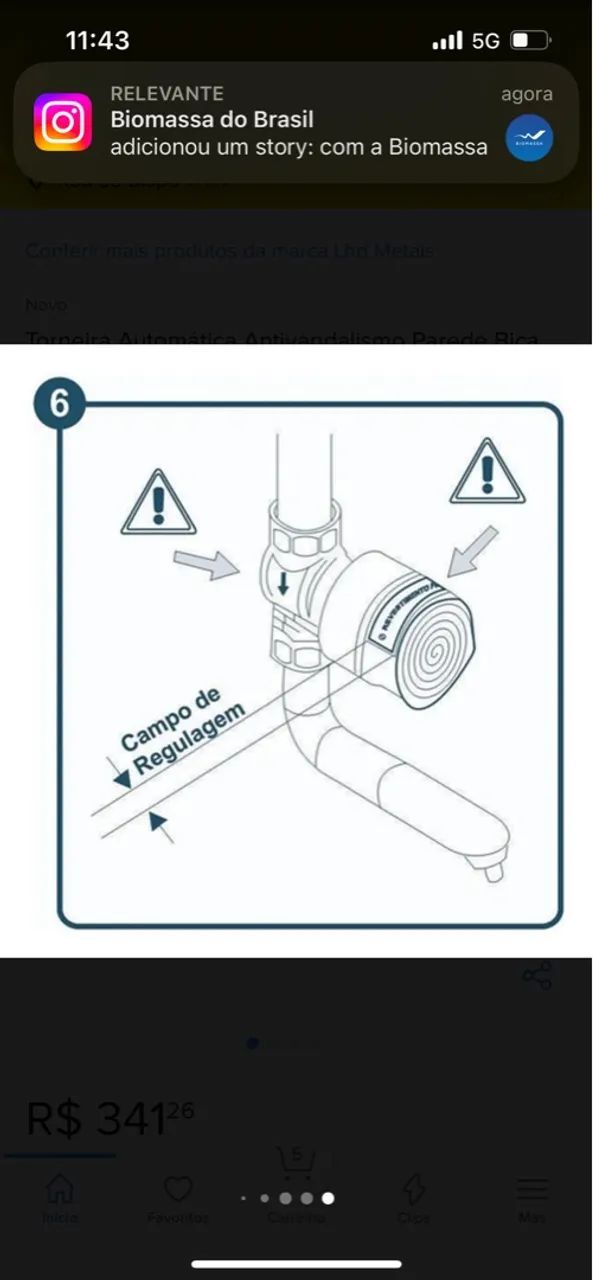 Torneira Automática Antivandalismo Parede 14 Cm - Foto 5