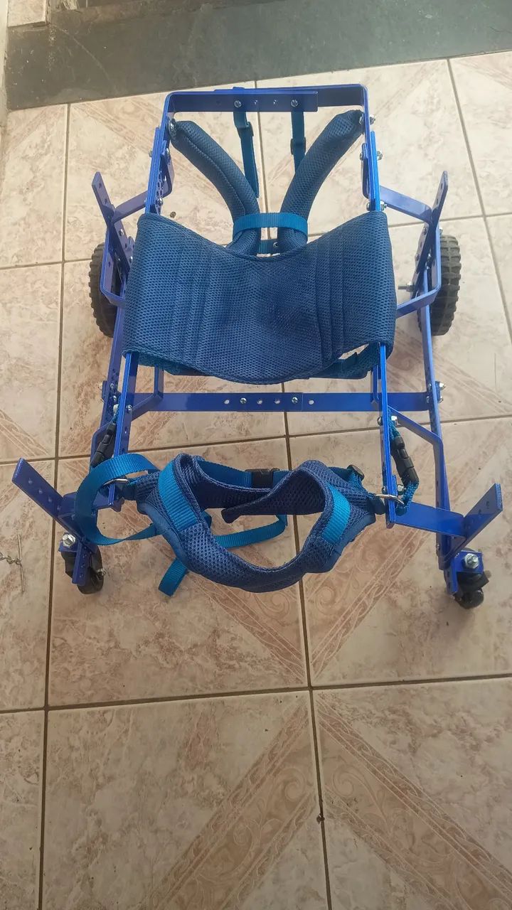Cadeira de rodas para cães, cachorro com dificuldade de locomoção 