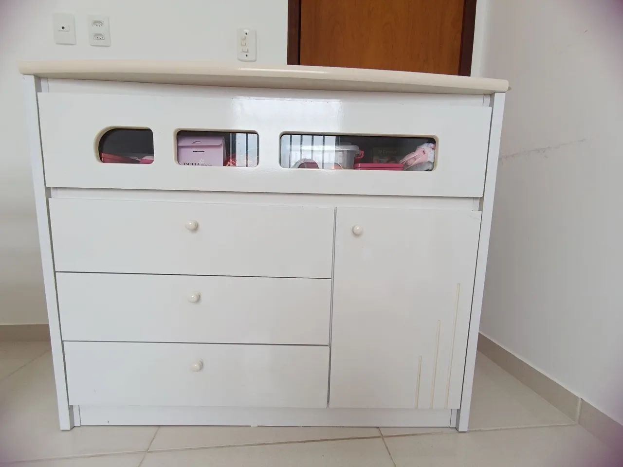 Cômoda branca 64849878139907120