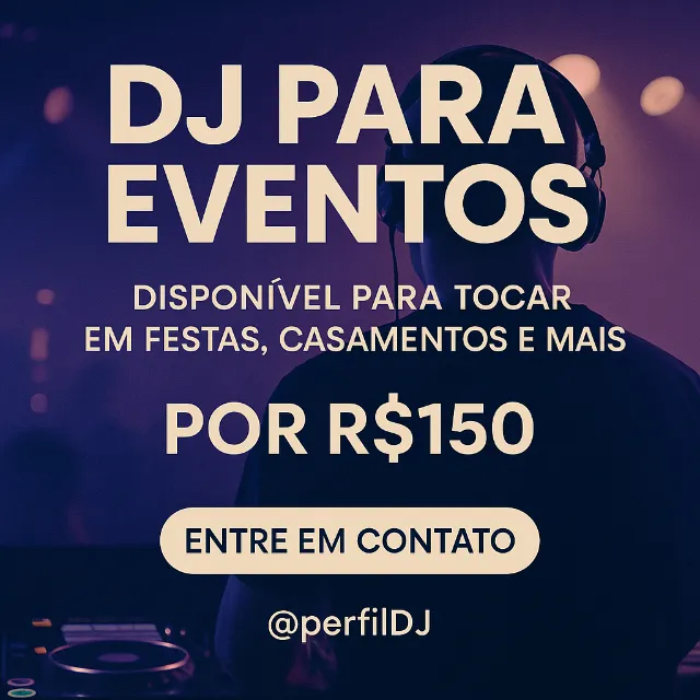 Dj disponível para eventos