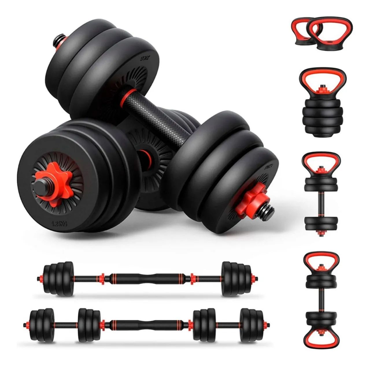 Kit Musculação Halteres + Kettlebell Yangfit - Foto 6