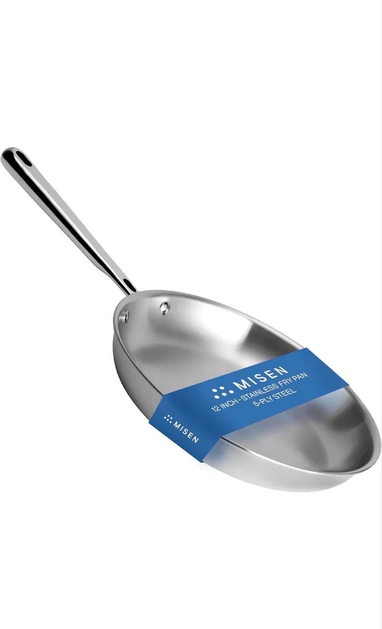Misen 5-Ply Stainless Steel 12" Frying Pan