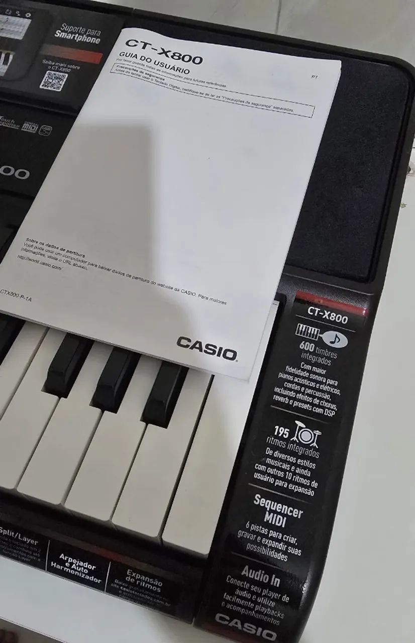 TECLADO CASIO 5/8 INTER CT-X800C2 BR/PT - Foto 2