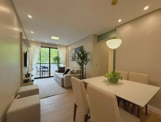 VIEIRALVES, COND. SANTA CLARA, FINO ACABAMENTO, MOBILIADO, 100M2, 3 QTOS SENDO 2 SUÍTES, F