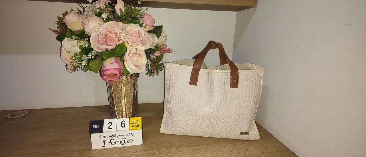 Bolsa Life Vivara com alça de couro