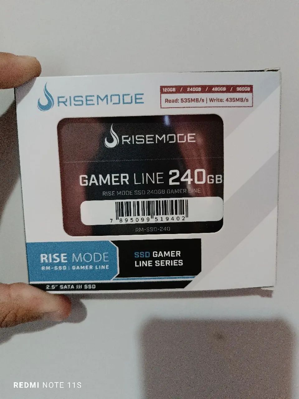SSD Rise Mode Gamer Line 240 GB, SATA, Leitura 530MB/s Novo/Caixa