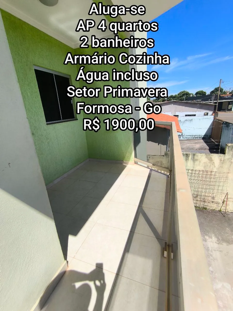 Apartamento 4 quartos, água incluso!