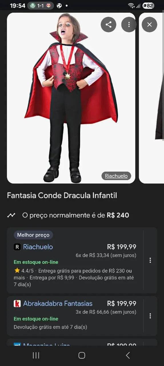 Fantasia Conde Drácula Luxo Infantil (tamanho M - 06 a 08 anos) com macacão + capa - Foto 2