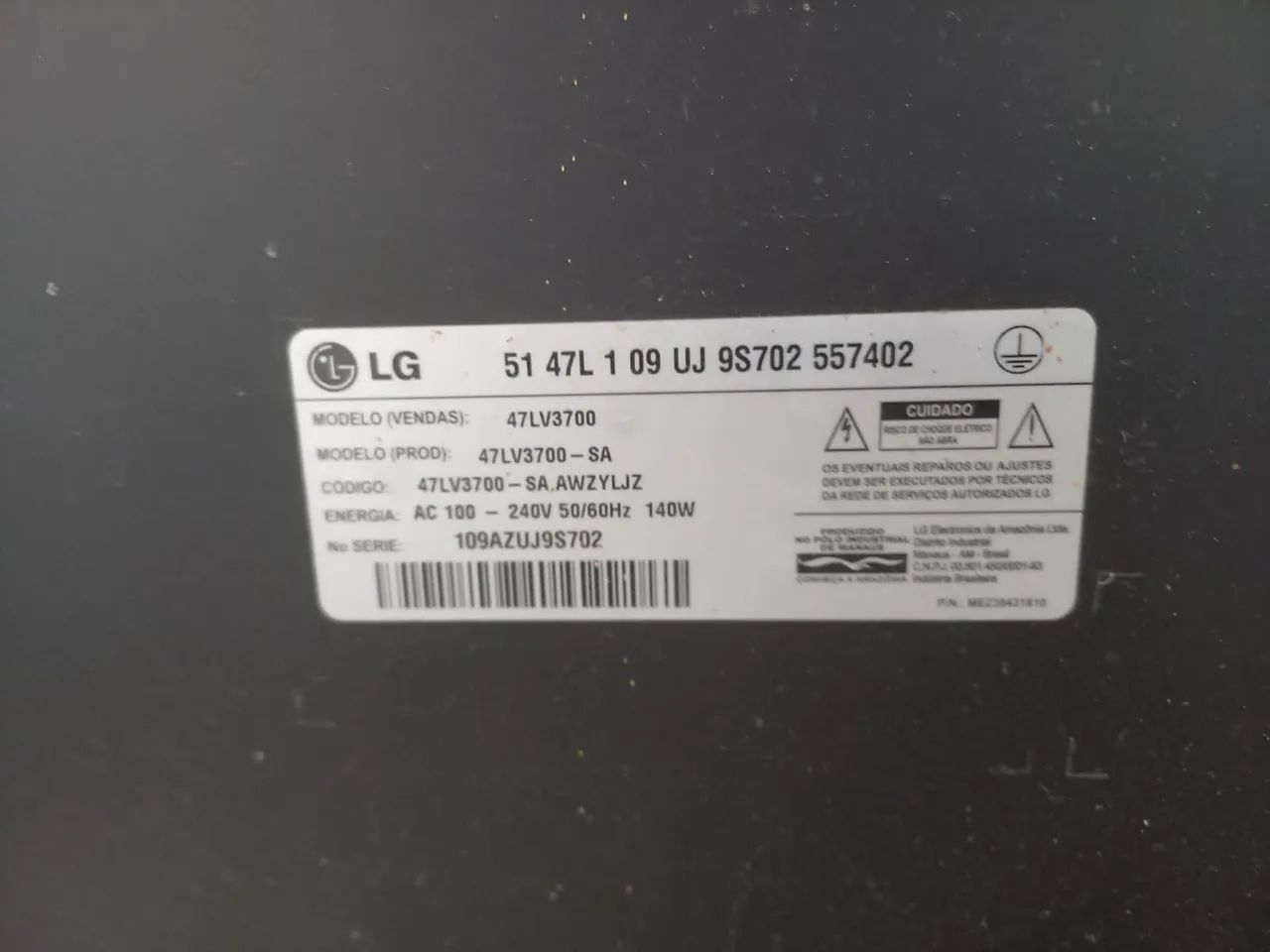 Tv 50" com defeito modelo 47LV3700 - Foto 2